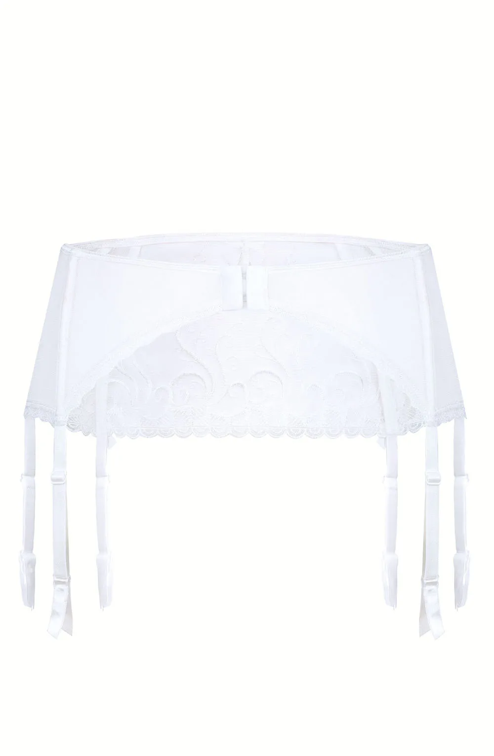 image 4 of Roza Anuk Embroidered Suspender Belt - Timeless Luxury in White