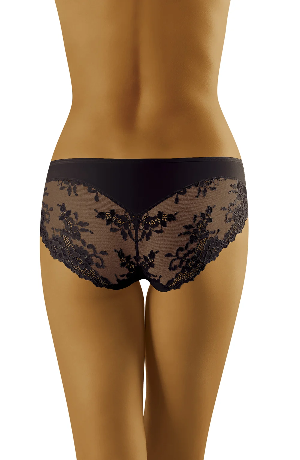 image 2 of Wolbar Aria Black Brief - Elegant & Comfortable Lace Detailing