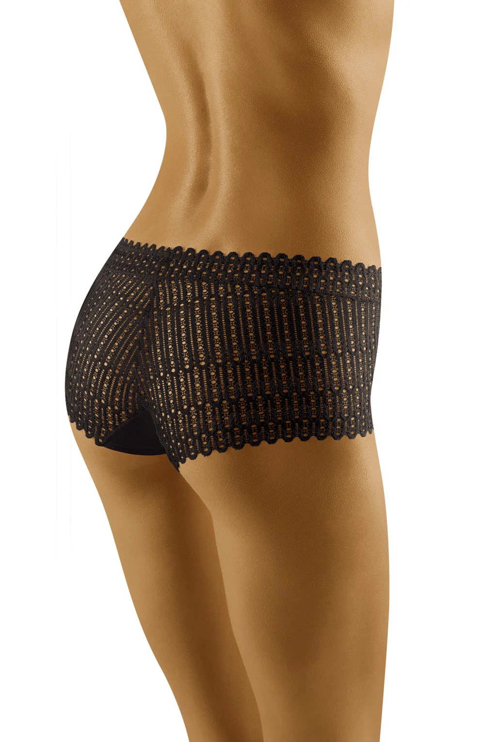 image 2 of Wolbar Bari Black Brief - Striking All Over Design& Plain Panel