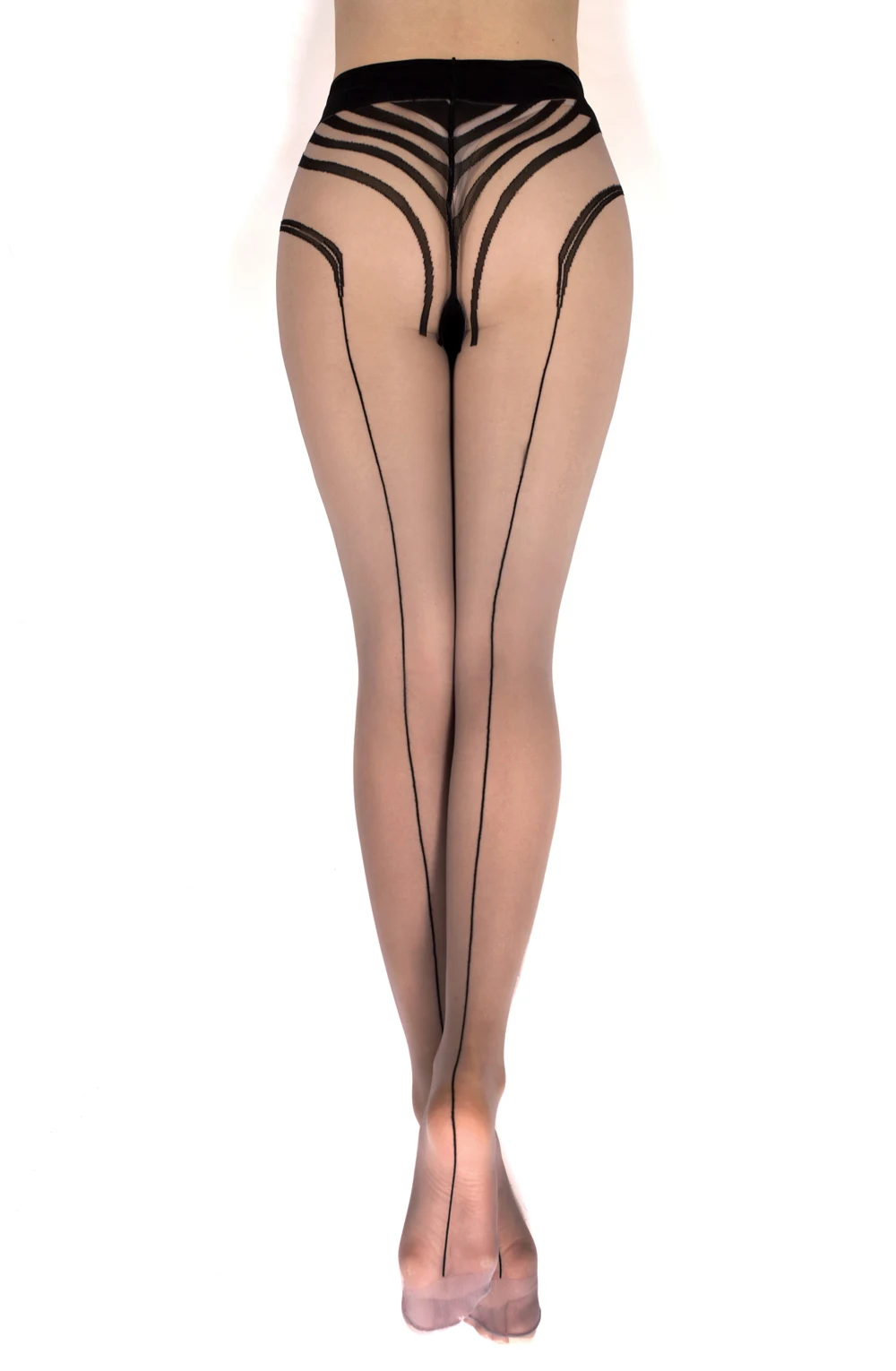 image 2 of Ballerina 559 Gold Elixir Tights  Elegant Back Seam Detailing