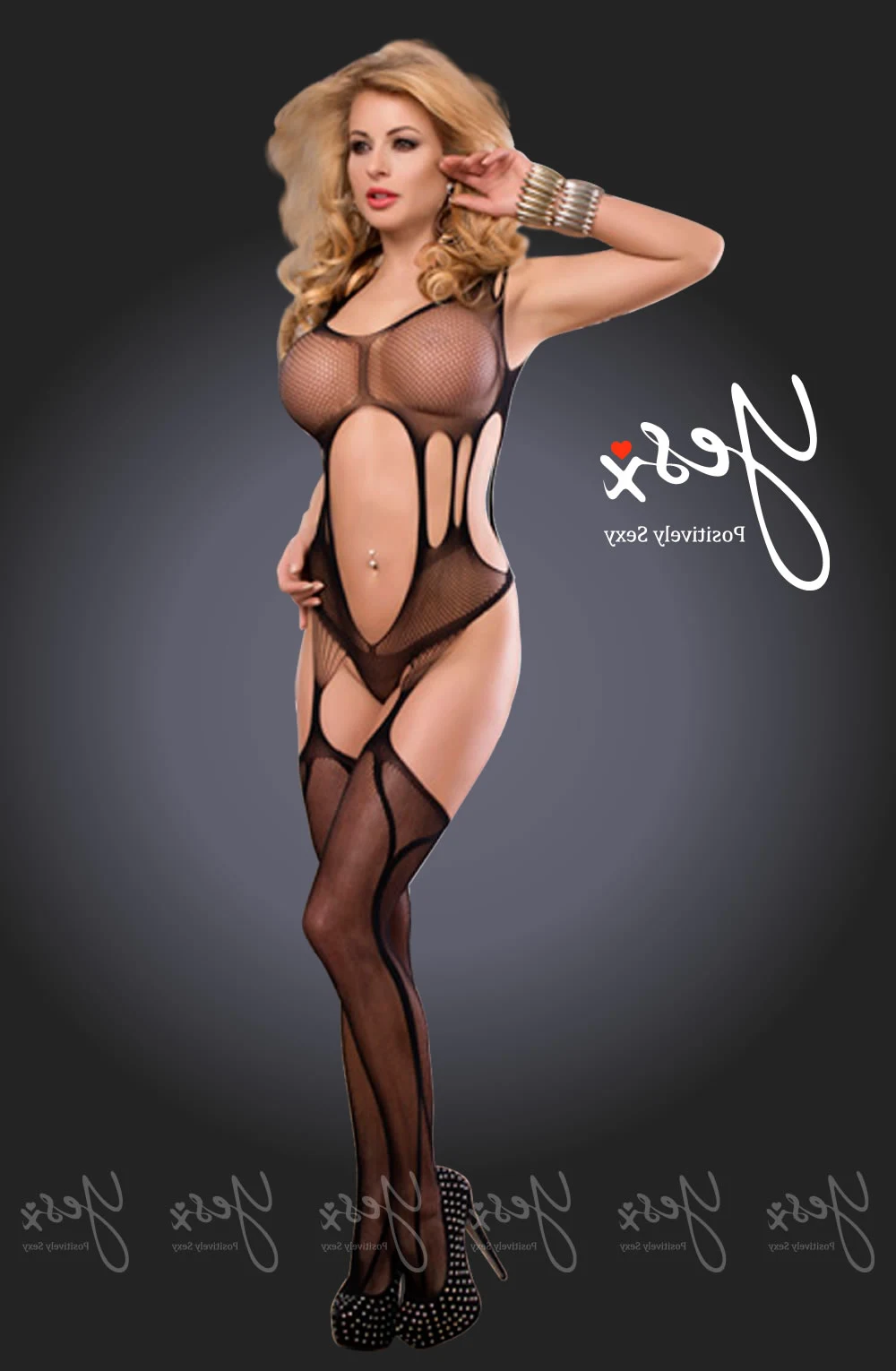 YesX YX402 Black Fishnet Bodysuit - Sexy Bedroom Wear