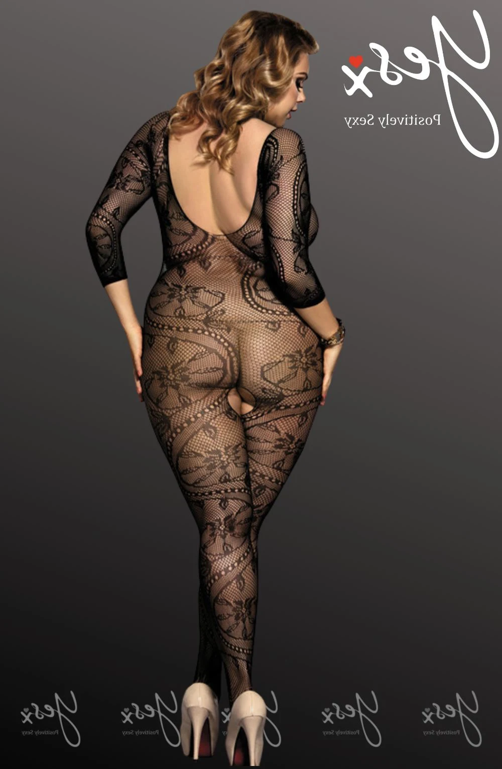 image 2 of YesX YX812Q Bodystocking - Seductive All-Over Patterned Nylon Hosiery