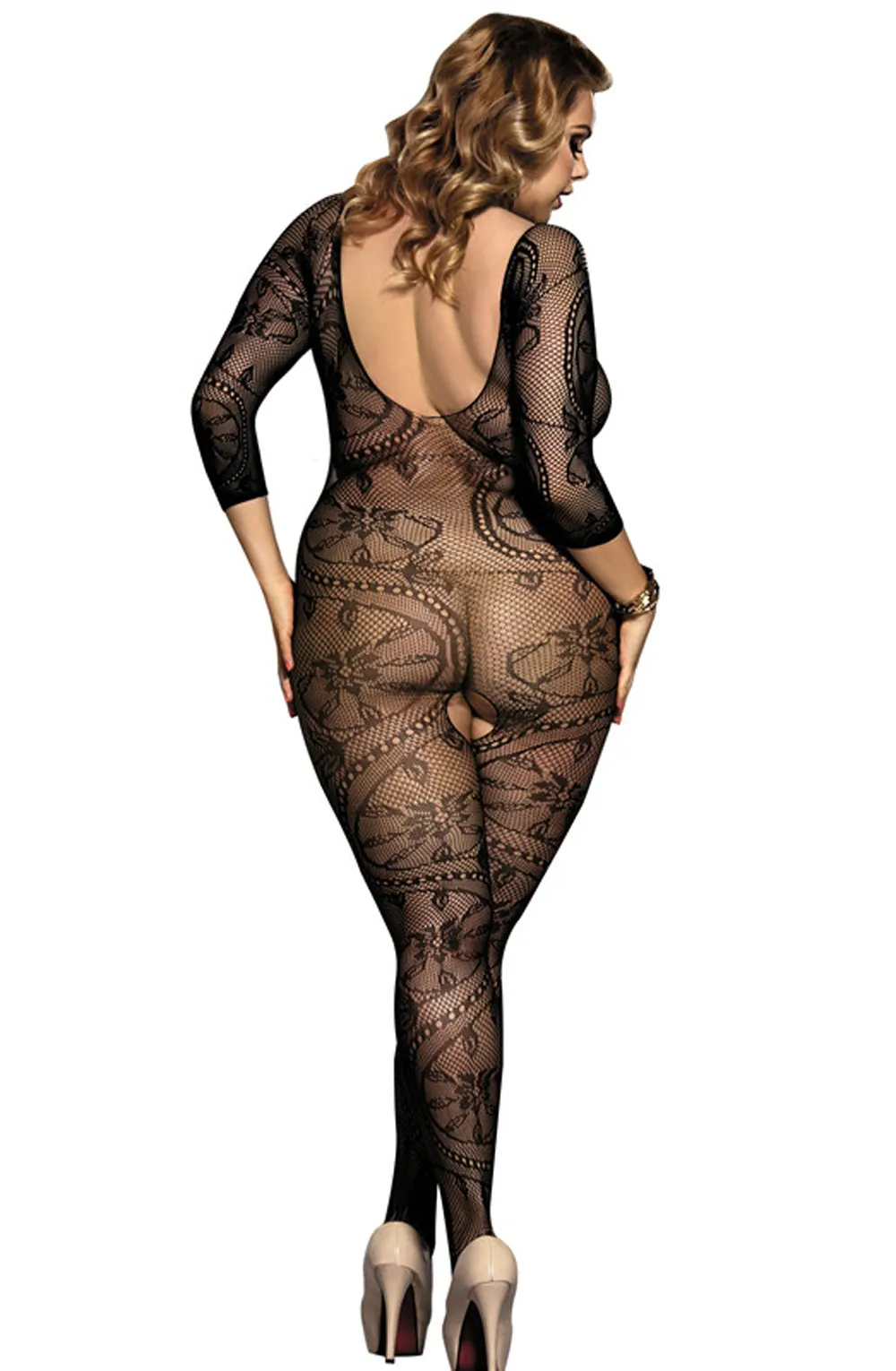 image 4 of YesX YX812Q Bodystocking - Seductive All-Over Patterned Nylon Hosiery