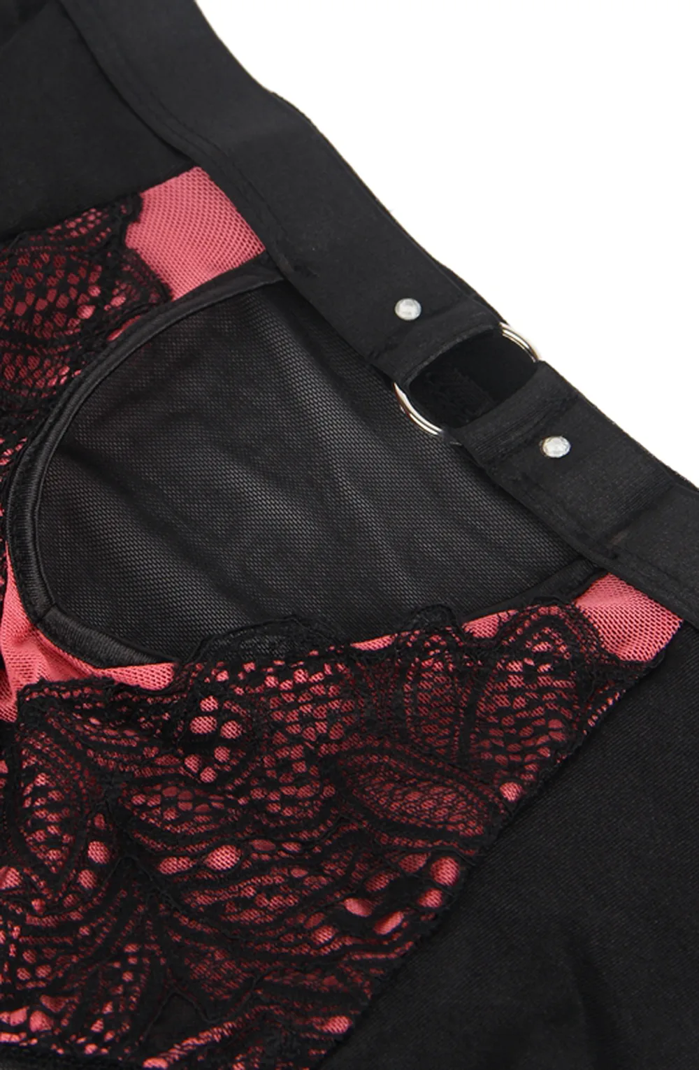image 8 of YesX YX831Q Pink Lace Bra & Brief Set - Plus Size Lingerie