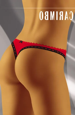 Wolbar Carimbo Red Thong - Affordable Elegance