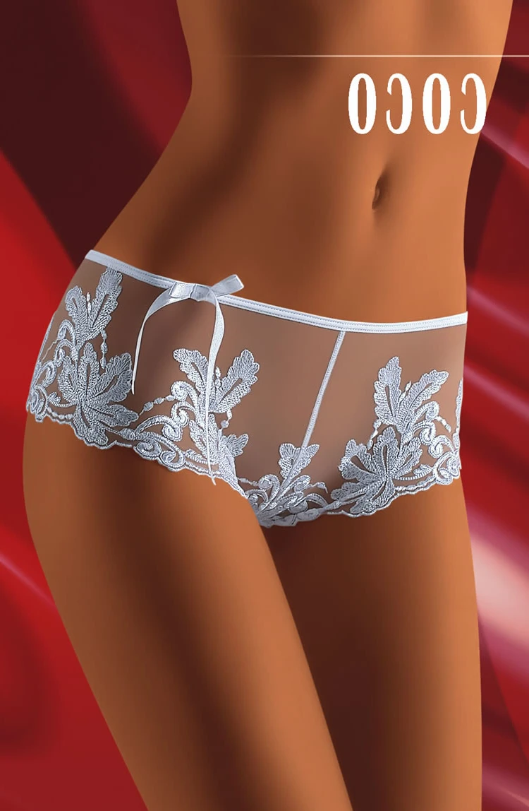 image of Wolbar Coco Embroidered Shorts - Bridal & Everyday Lingerie Pick