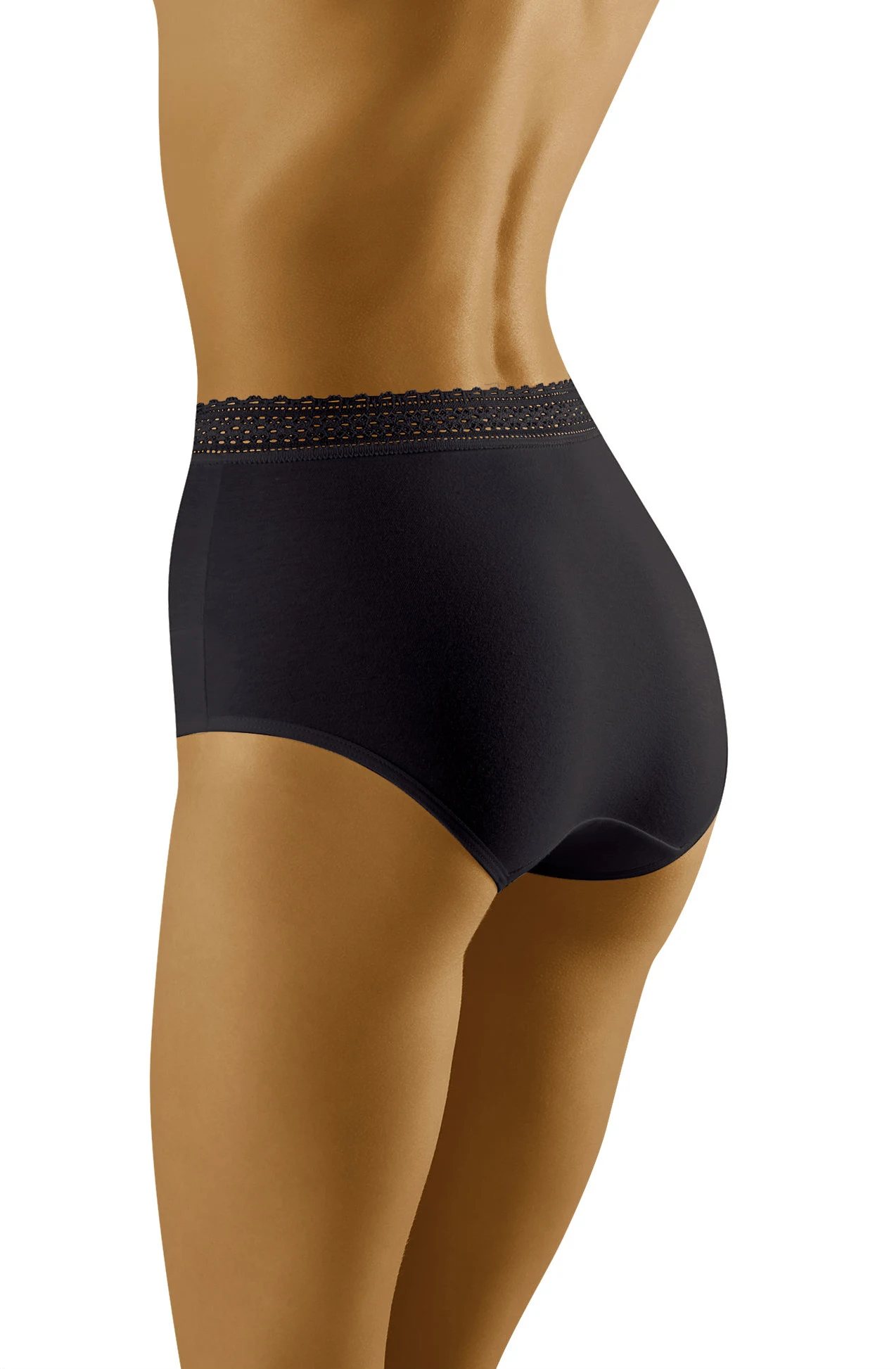 image 4 of Wolbar Eco-Go Briefs - Cotton Lace Trims& High Waist Enhancement