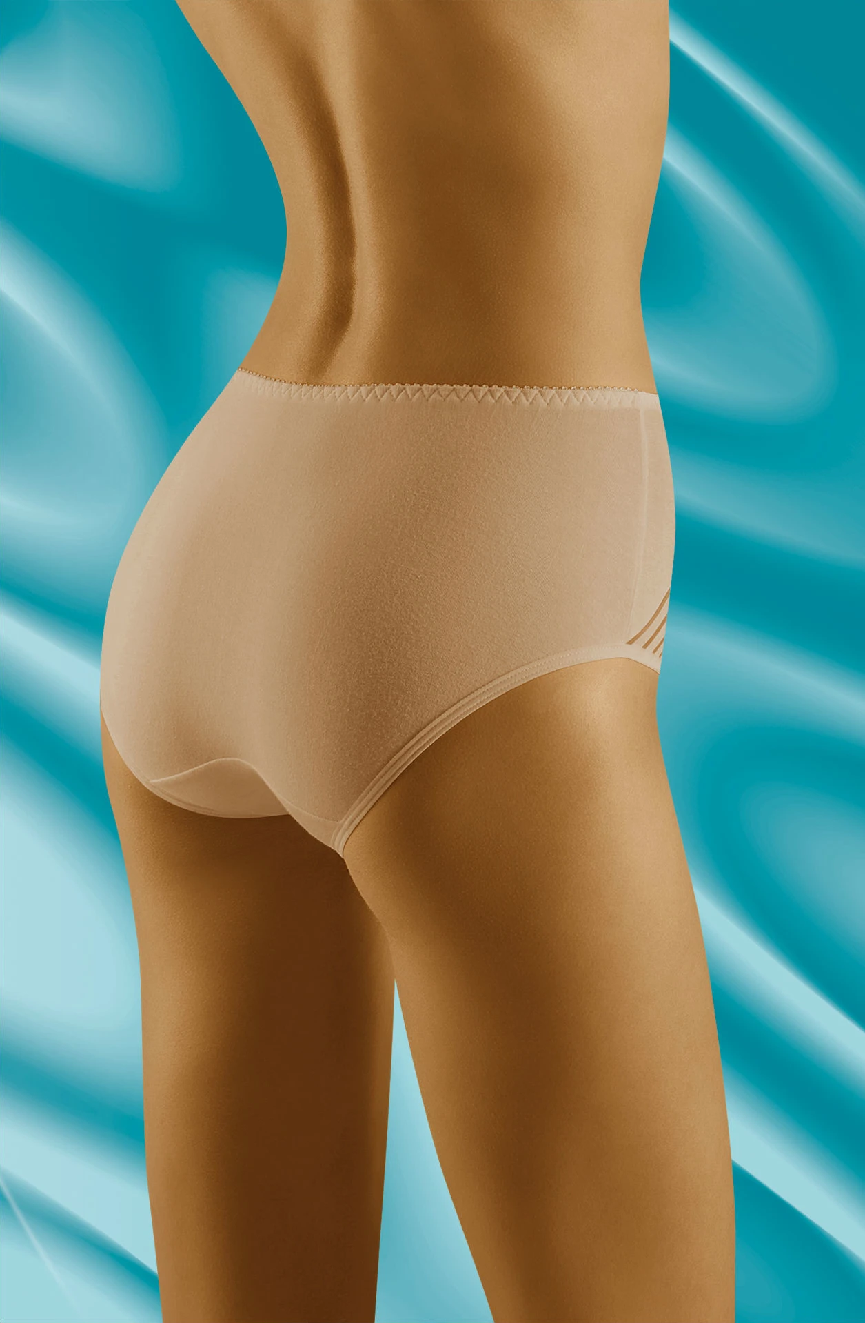 image 3 of Wolbar Eco-Ma Beige Cotton Brief - Plus Size Comfort & Style