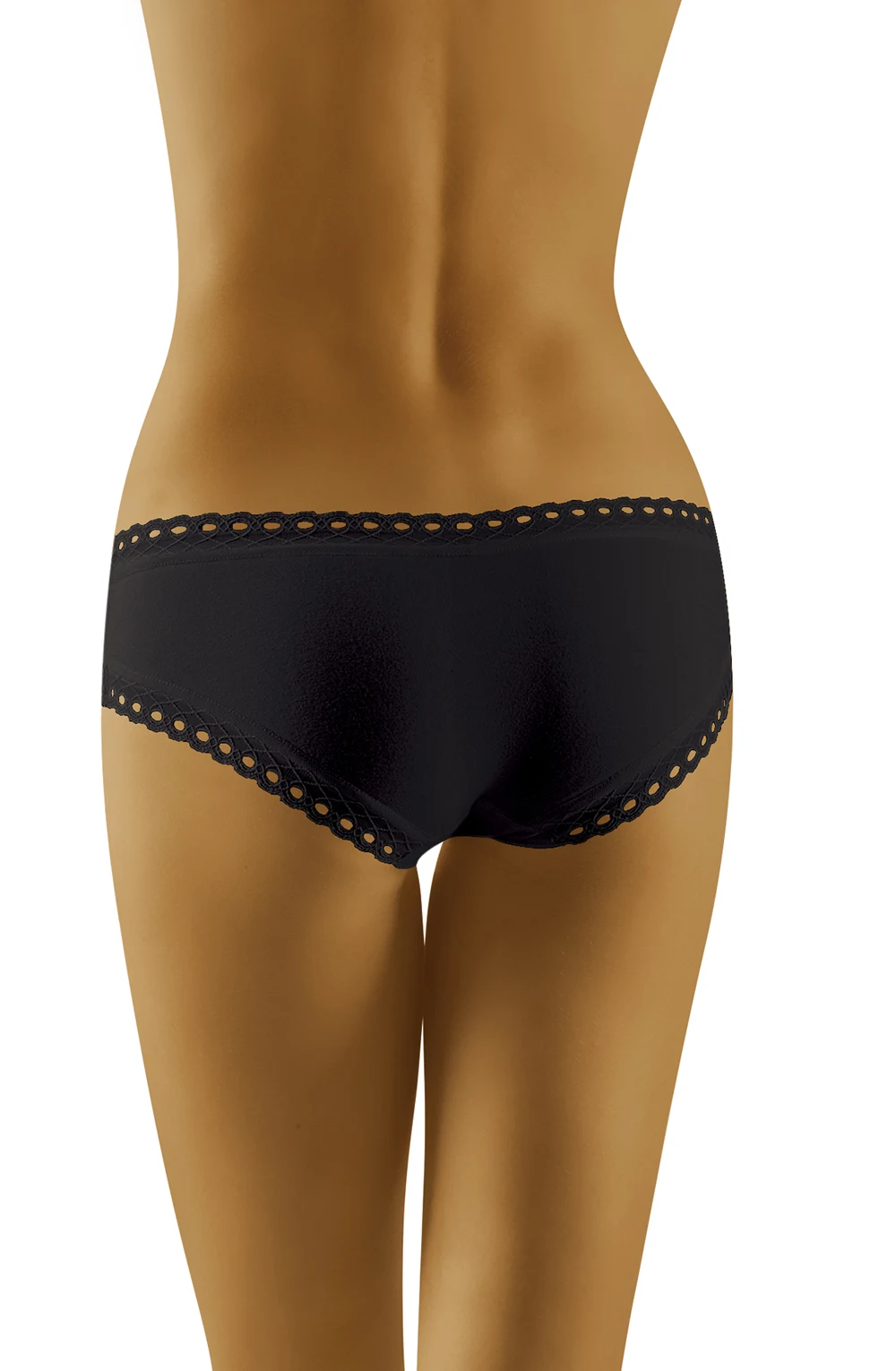 image 2 of Wolbar Cotton Lace Hipsters - Everyday Brief for Women (Eco-NI Black)