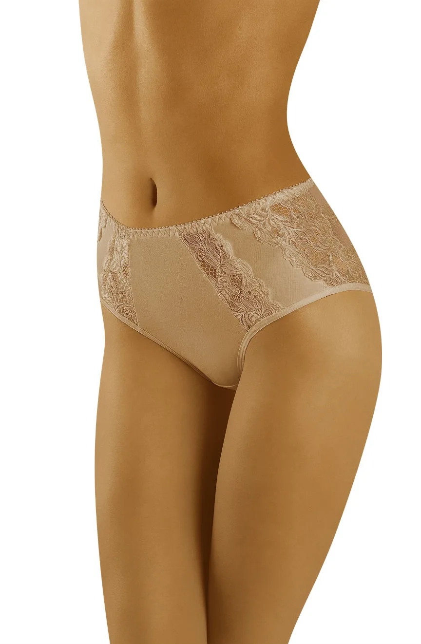 Wolbar Briefs Eco-Vu - Beige High Cotton Lace Inserts