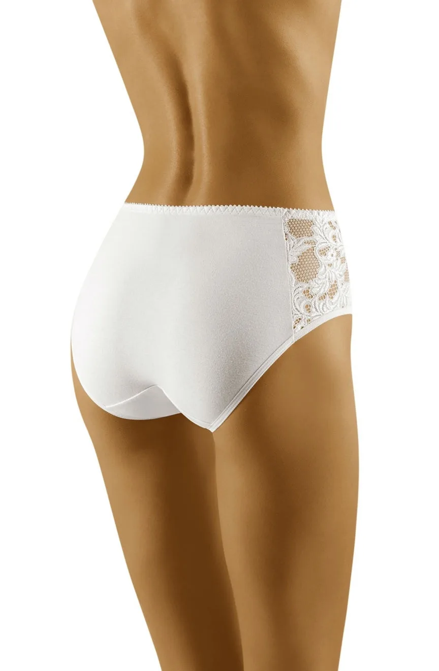 image 2 of Wolbar Eco-Vu High Cotton Lace Brief - Perfect Fit & Style