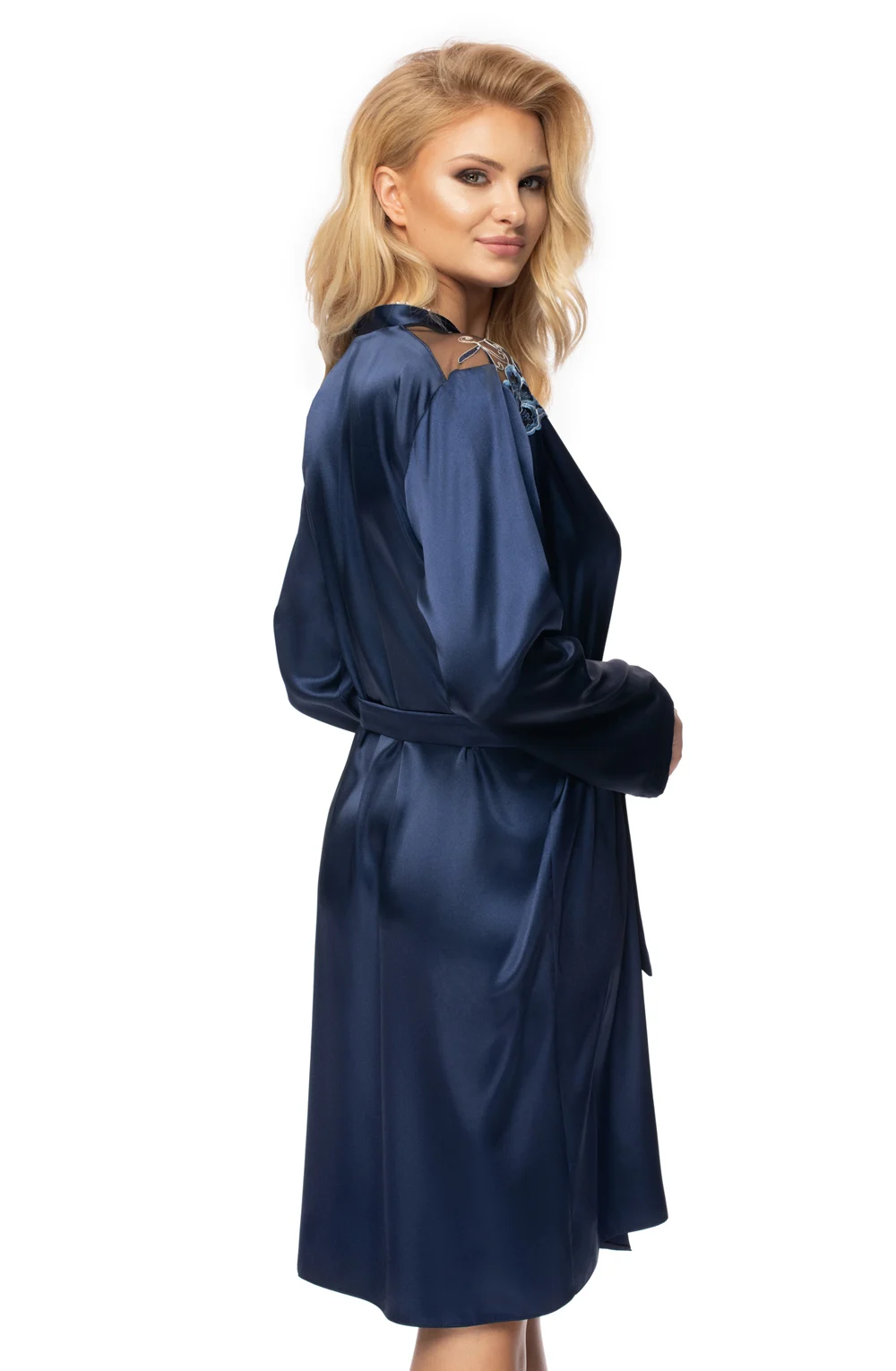 image 2 of Irall Elodie Satin Dressing Gown - Elegant Nightwear for Women