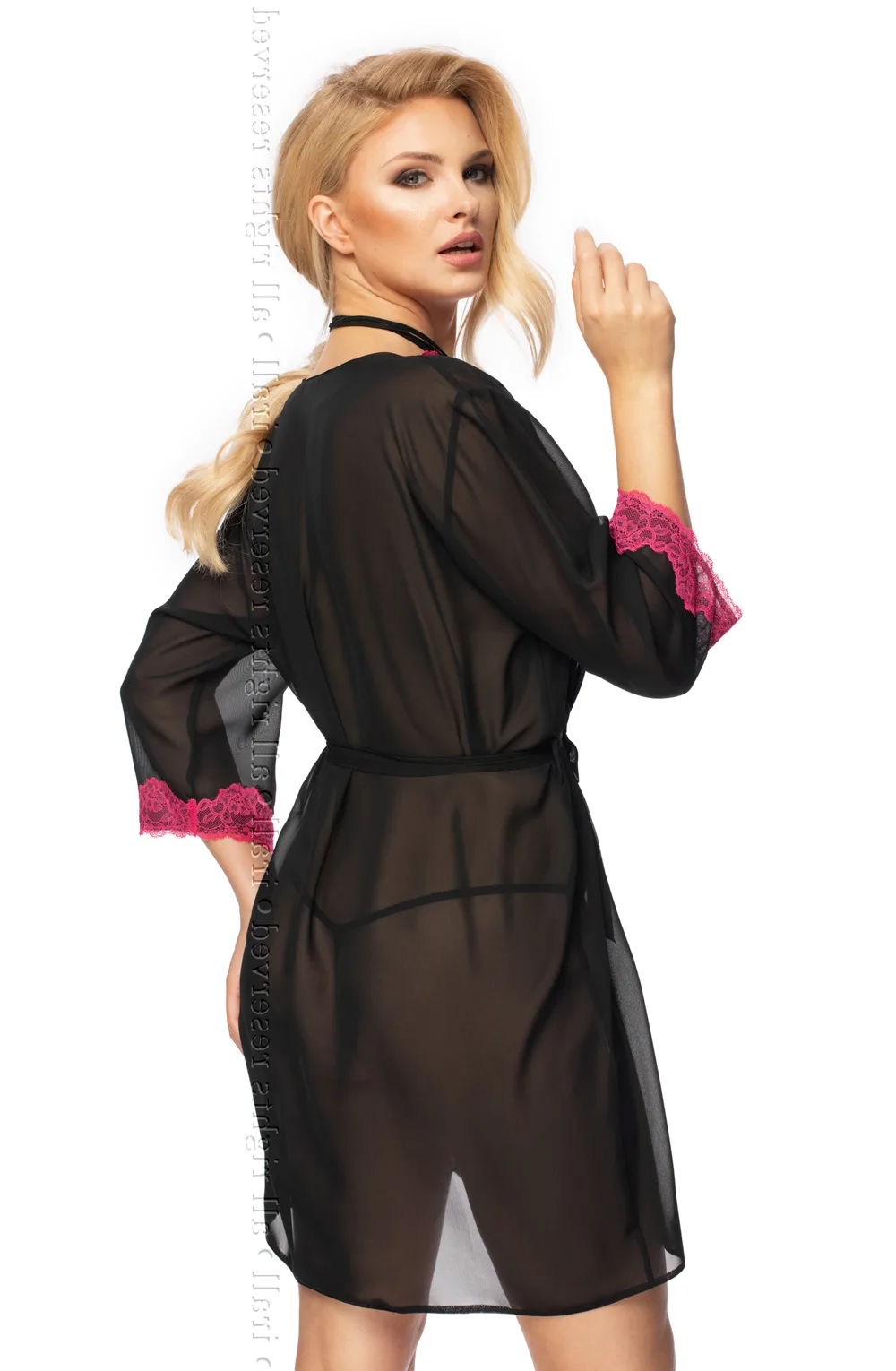 image 2 of Irall Erotic Flavia Sheer Dressing Gown - Chic & Elegant Nightwear