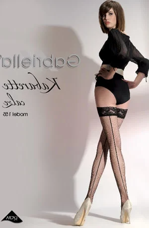 image 3 of Gabriella Kabaretta Fishnet Hold-Ups (Silicone Lace)