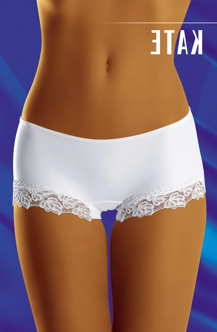 image of Wolbar Kate Sexy Lace Edged Shorts - Bridal & Everyday Lingerie