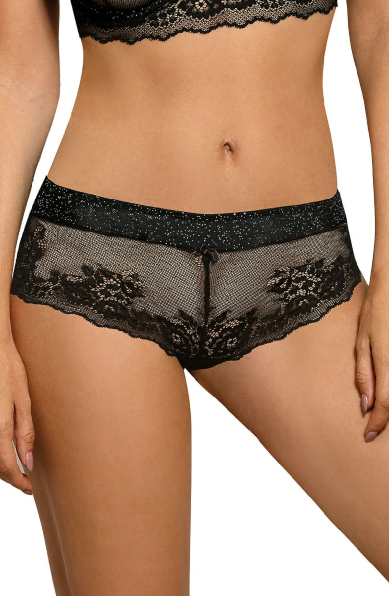 image of Roza Kena Black Lace Brief  Seductive and Unique Lingerie