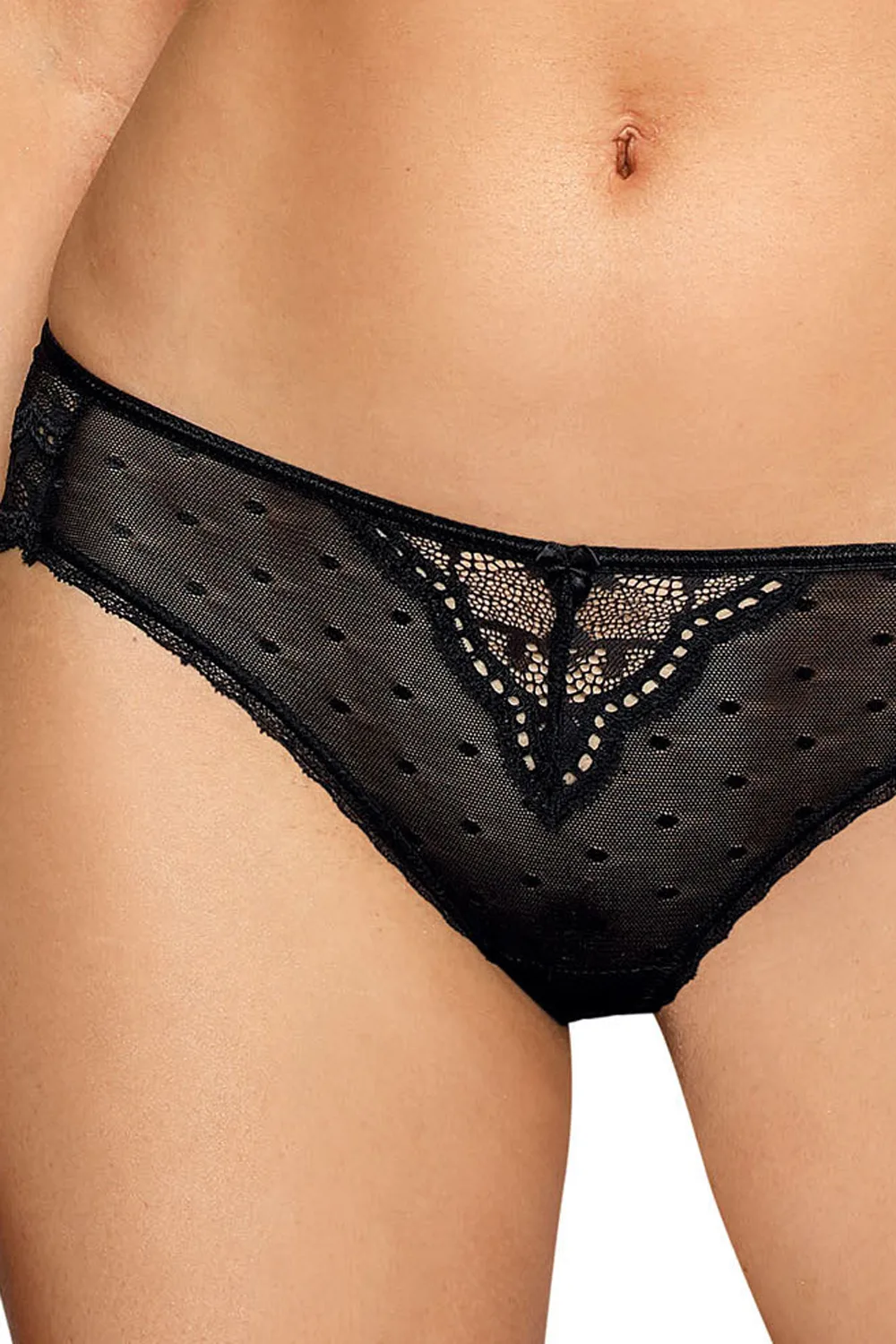 image 3 of Roza Lagerta Black Lace Brief - Sexy Women's Wear