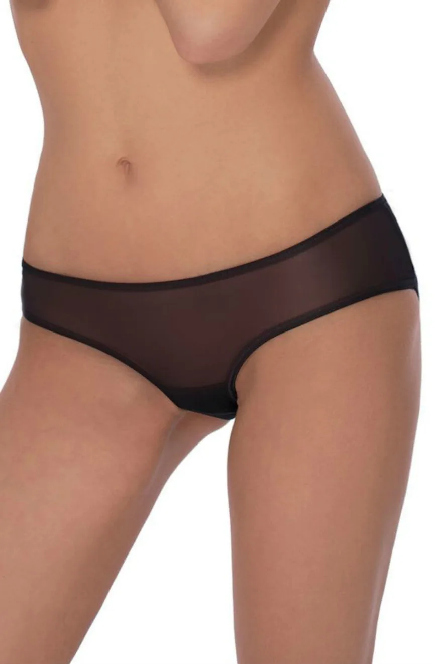 Roza Lica Sheer Mesh Heart Brief - Black (Everyday/Bedroom Wear)