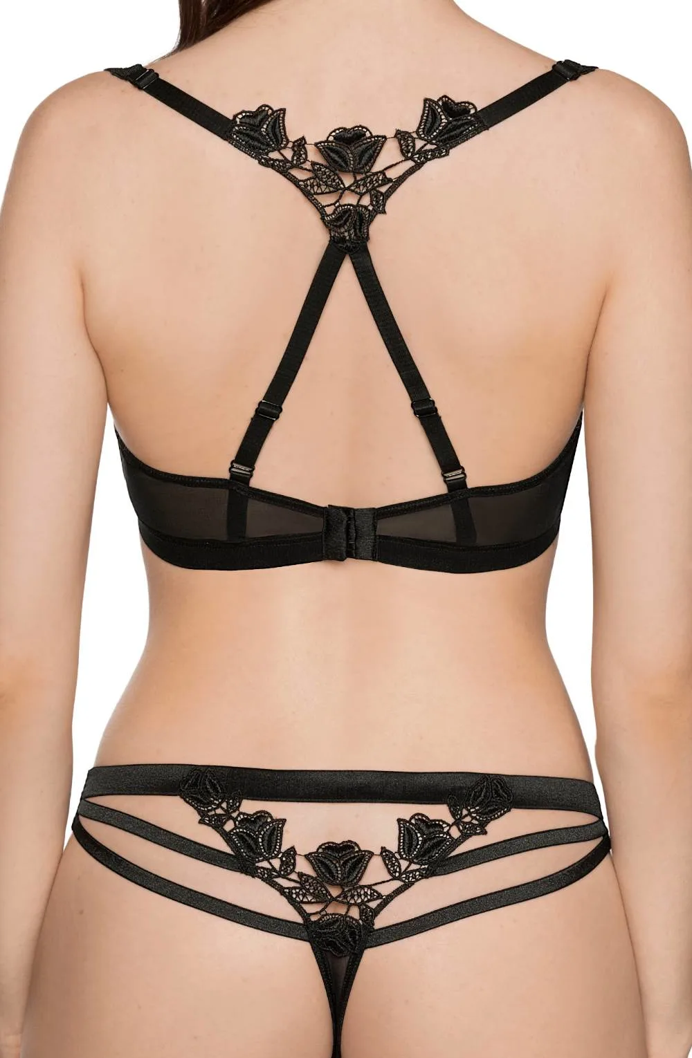 image 6 of Roza Lisbet Sheer Black Soft Cup Bra - Dual Look Lingerie Set