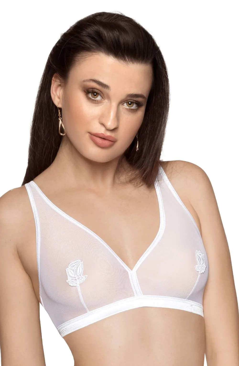 image 7 of Roza Lisbet Soft Cup Bra - Sheer & Applique Design