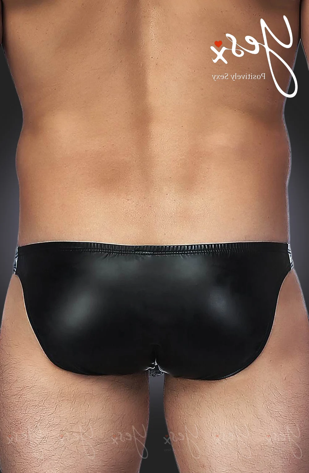 image 4 of YesX YX969 Black Wet Look Men's Brief - Sleek & Sexy