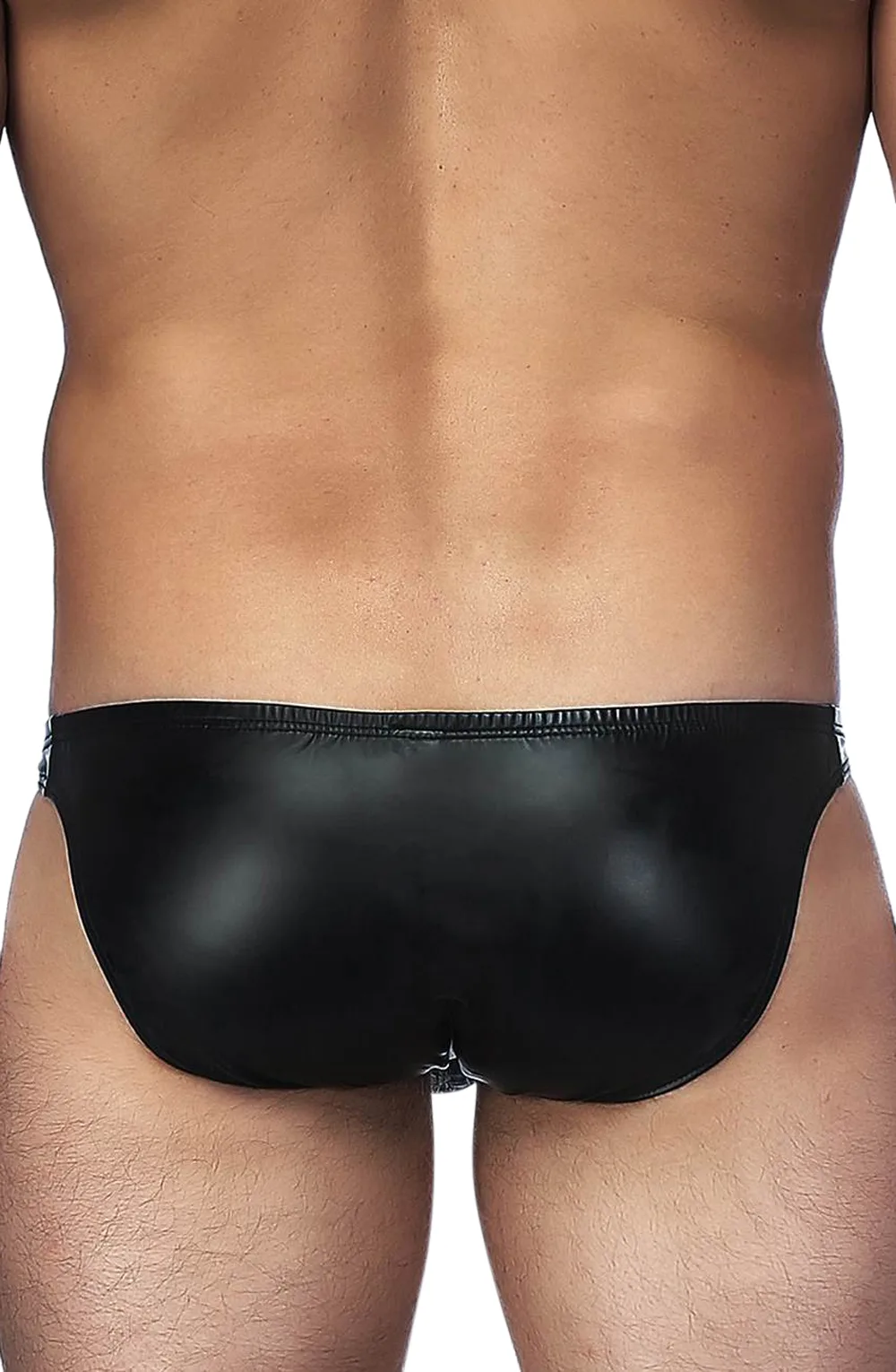 image 8 of YesX YX969 Black Wet Look Men's Brief - Sleek & Sexy