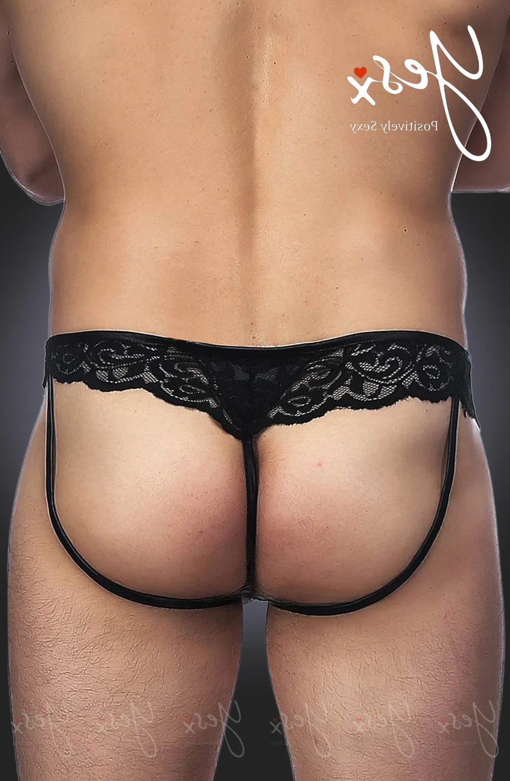 image 3 of YesX YX970 Black Lace Waistband Men's Briefs