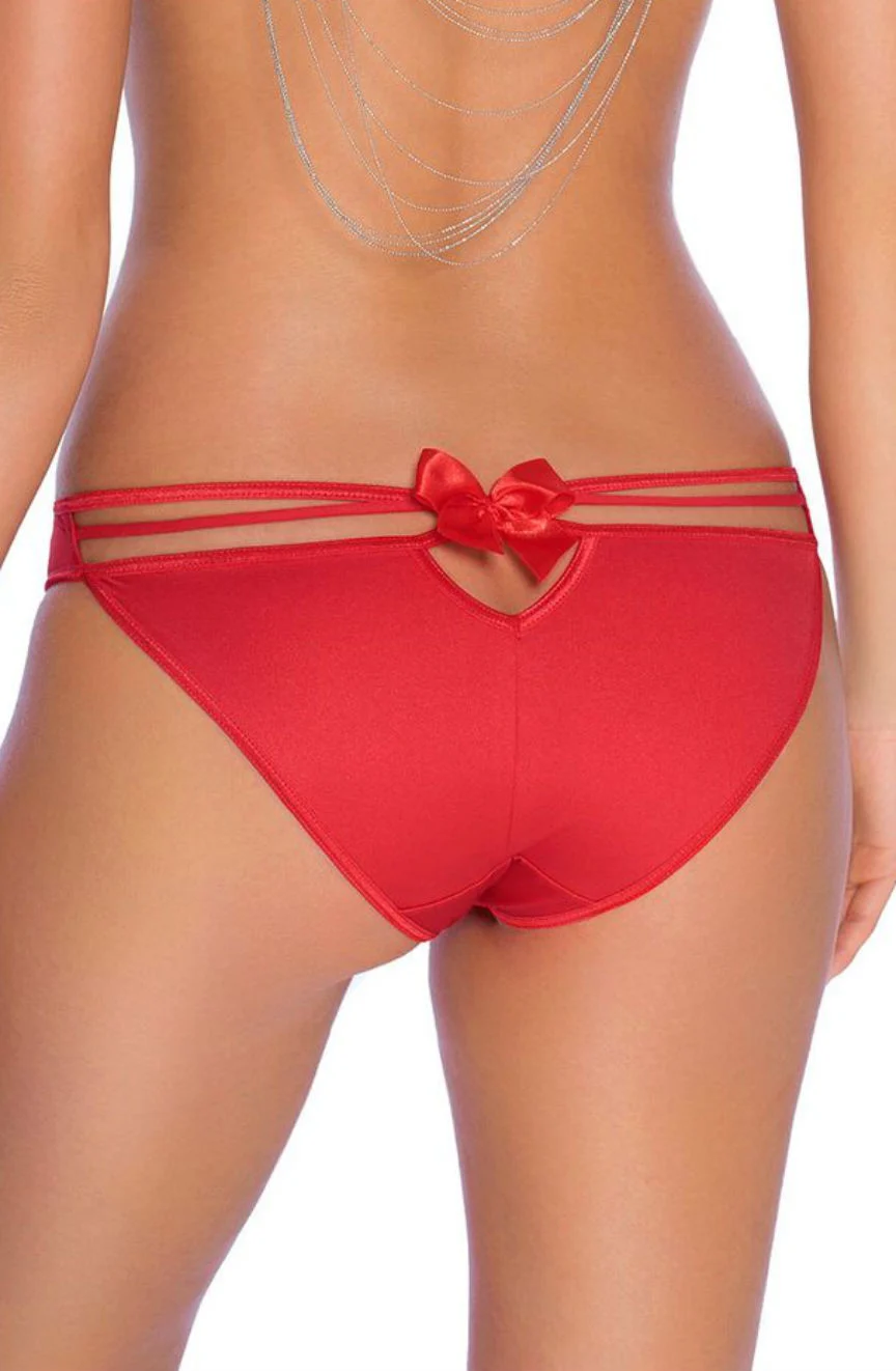 image 2 of Roza Mimi Brief in Red - Sexy Elasticated Strap Design