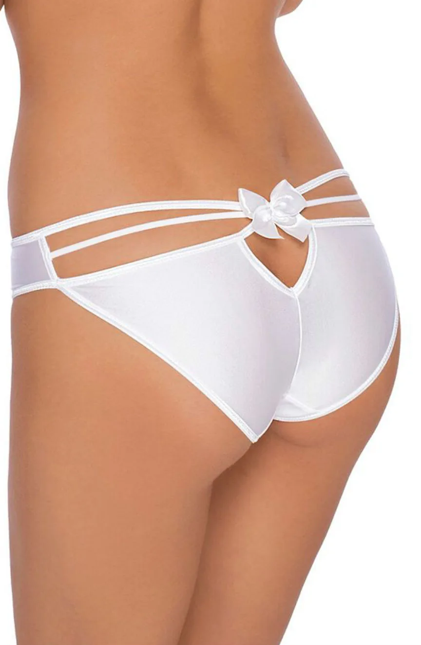 image 2 of Roza Mimi White Open Strap Brief - Elegant & Refreshing