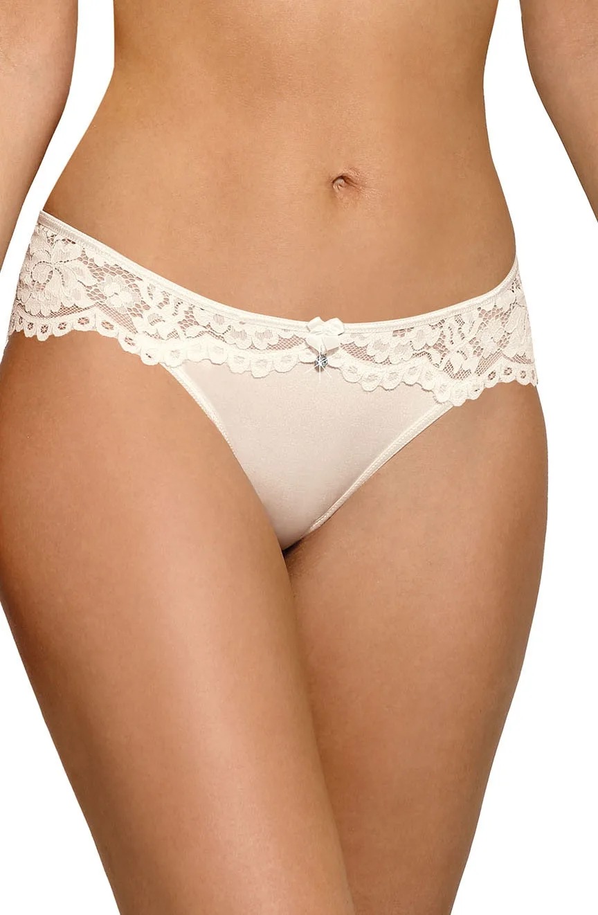 image 2 of Roza Newia Ivory Lace Brief - Elegant Bridal Underwear