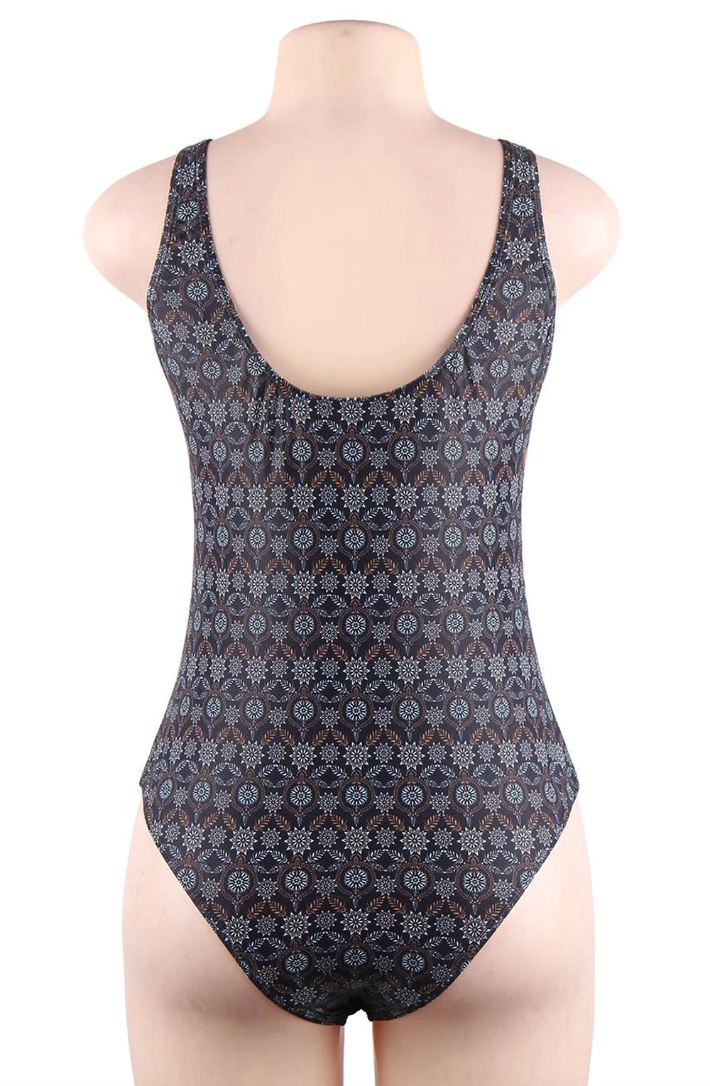 image 14 of YesX YX961 Navy Print Swimsuit - Removable Padded Cups