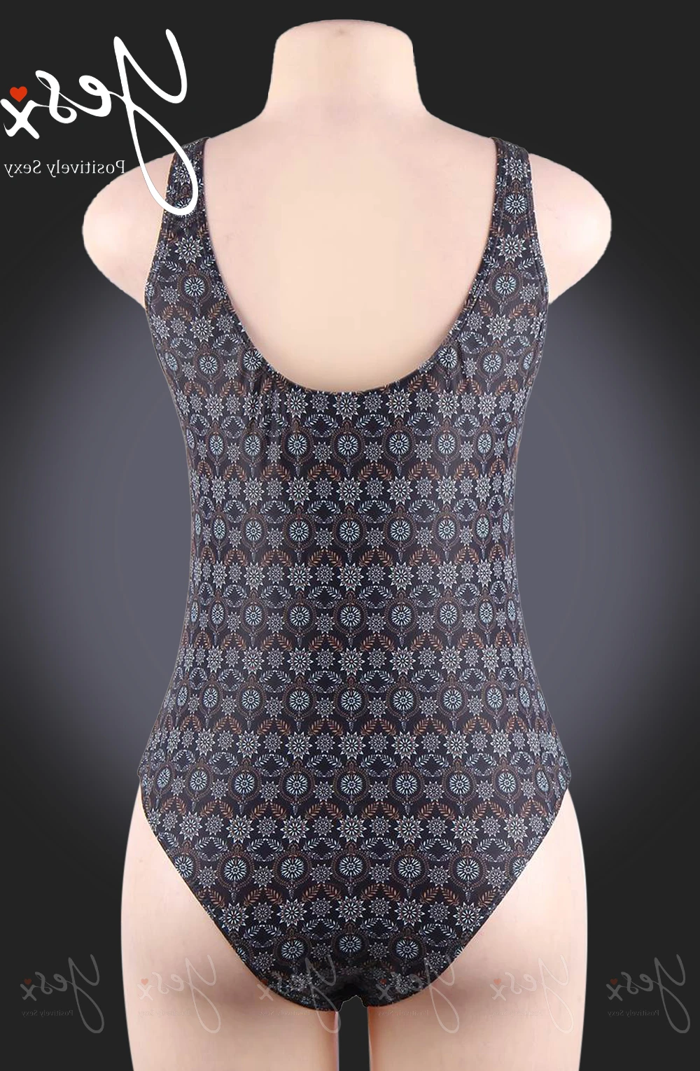 image 8 of YesX YX961 Navy Print Swimsuit - Removable Padded Cups