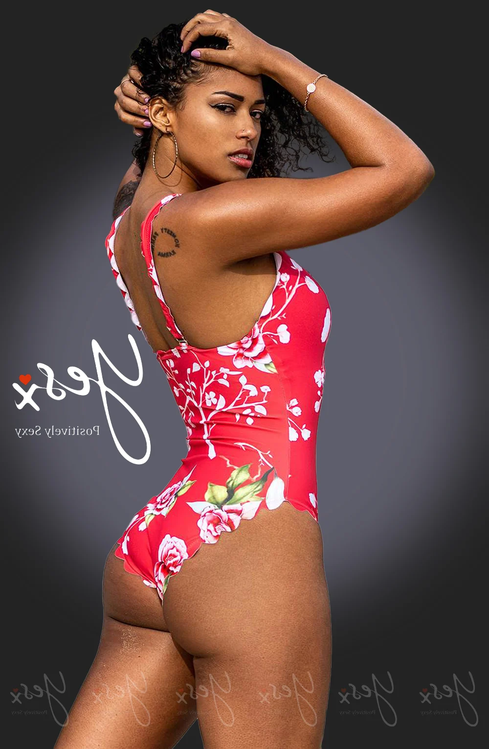 image 4 of YesX YX978 Floral One Piece Swimsuit - Pink