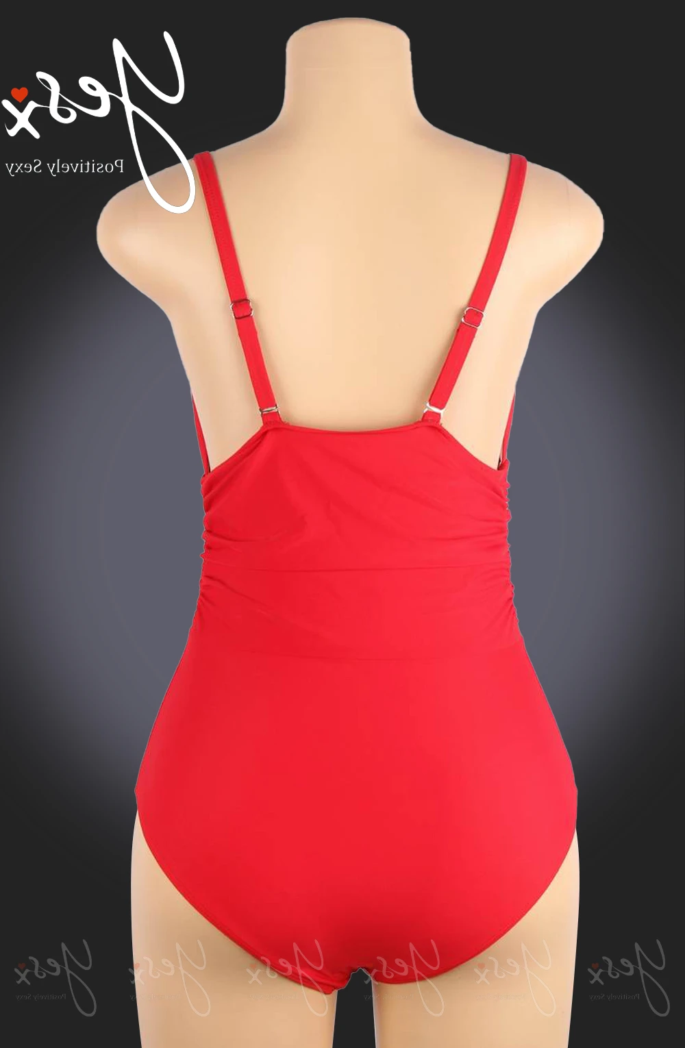 image 4 of YesX YX967 Red Ruched Swimsuit - Everyday Swimwear