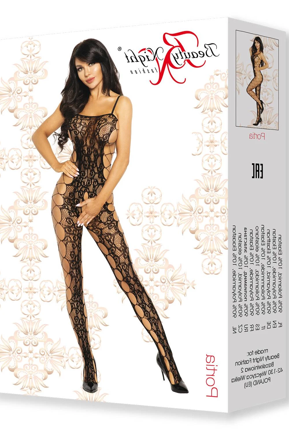 image 4 of Beauty Night BN6594 Portia Elegant Black Bodystocking