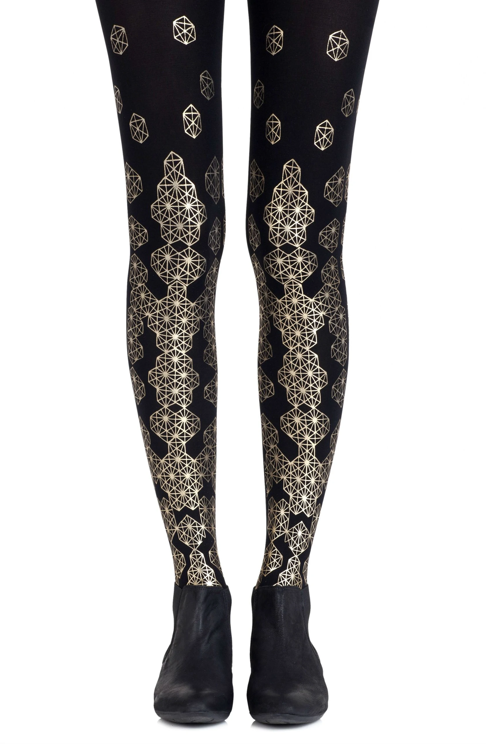 Gold Star Print Tights - Zohara