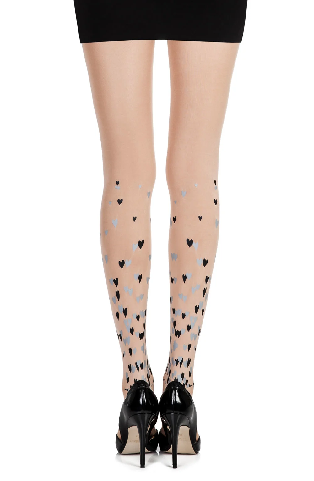 image 2 of Zohara 120 Denier Heart Print Tights