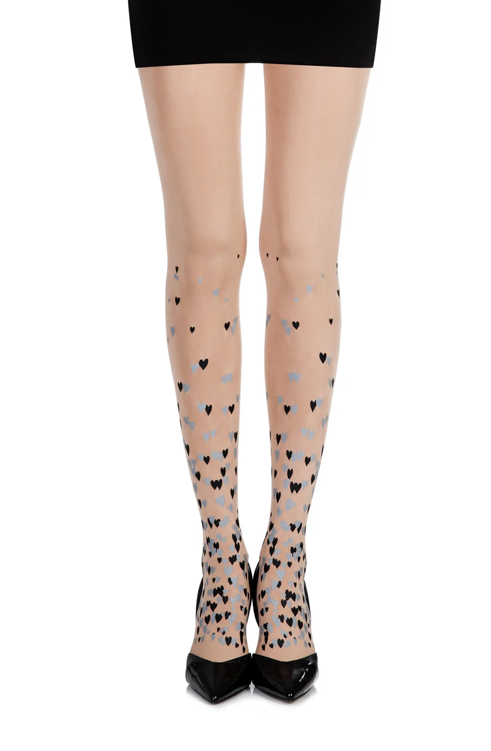 image 3 of Zohara 120 Denier Heart Print Tights