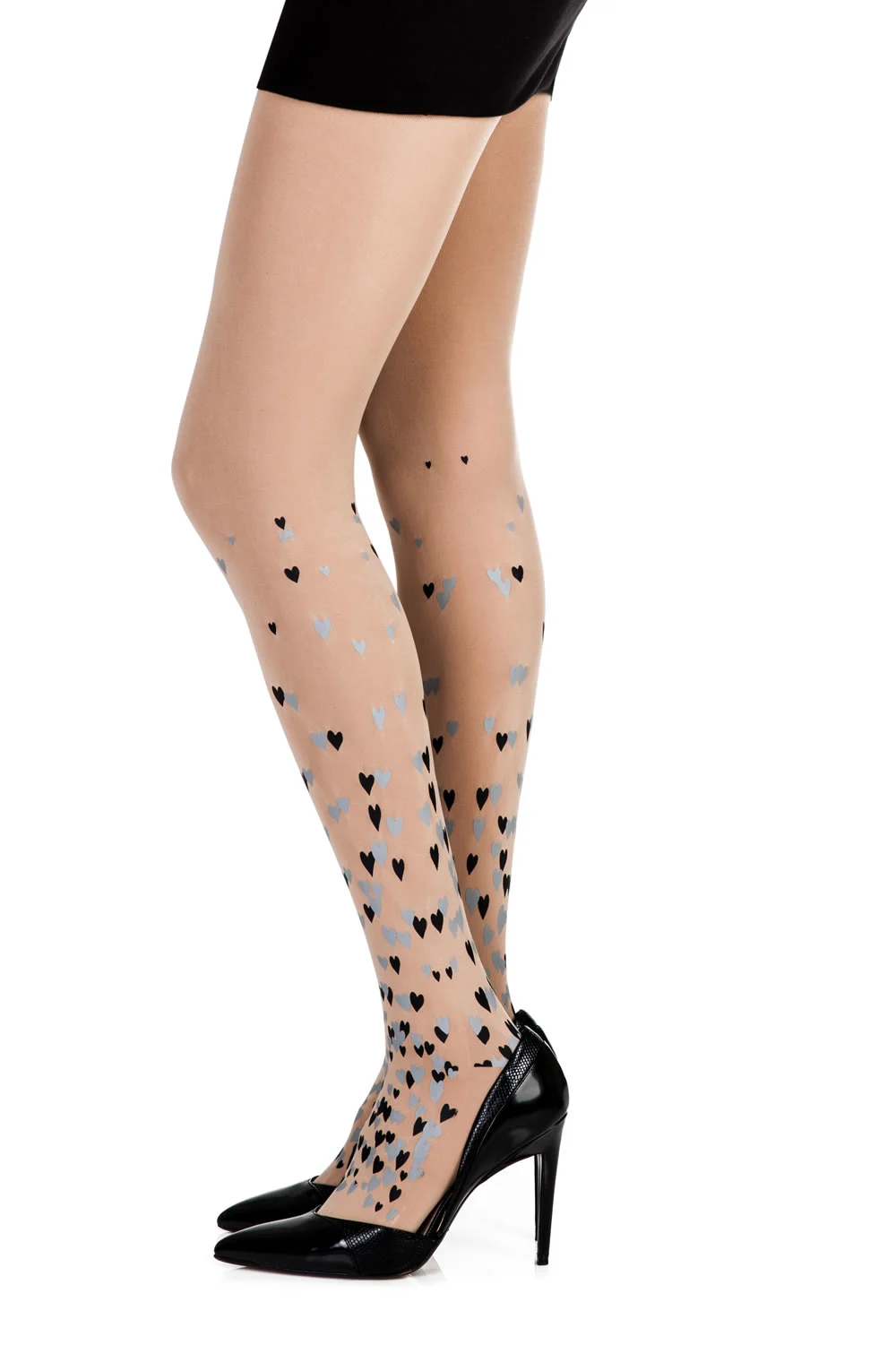 Zohara 120 Denier Heart Print Tights