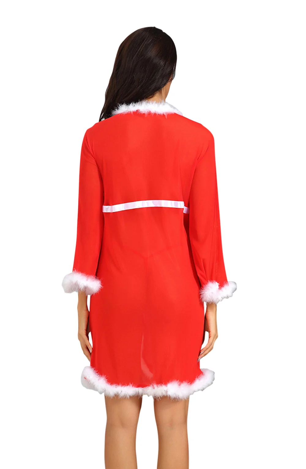 image 4 of YesX YX948 Santa Red Robe & Thong for Festive Nights