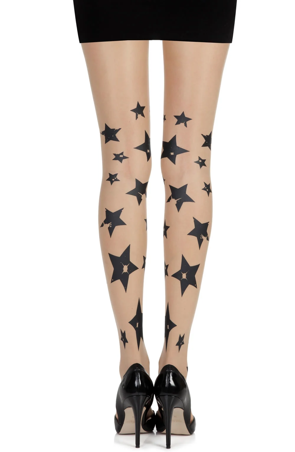 image 2 of Zohara Skin Sheer Shooting Stars Print Tights - Stylish & Comfy