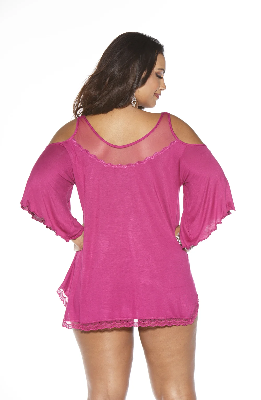 image 2 of Shirley of Hollywood Sleepshirt - Magenta Nightdress