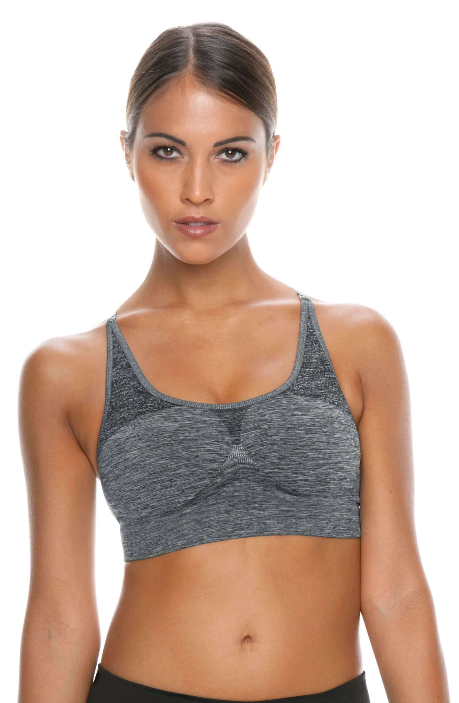 image 3 of Control Body 110706 Melange Grey Sports Bra - Maximum Support