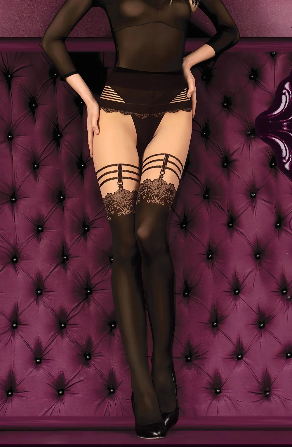 image 3 of Ballerina 394 Tights Skin / Nero (Black)